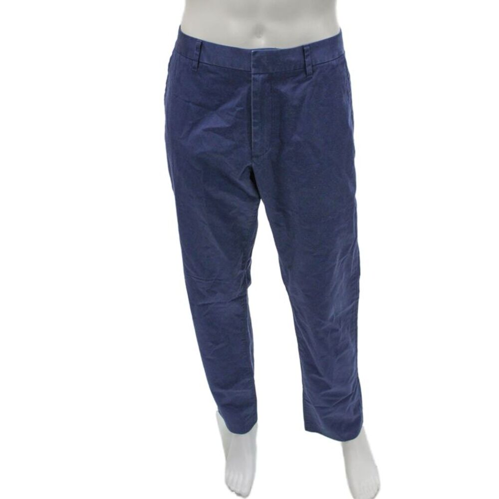 Bonobos Mens Chino Pants Blue 100% Cotton Zip Fly 32 Inseam Size 35